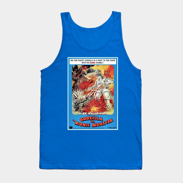 Godzilla vs. The Bionic Monster Tank Top by SciFi_Kaiju_Guy